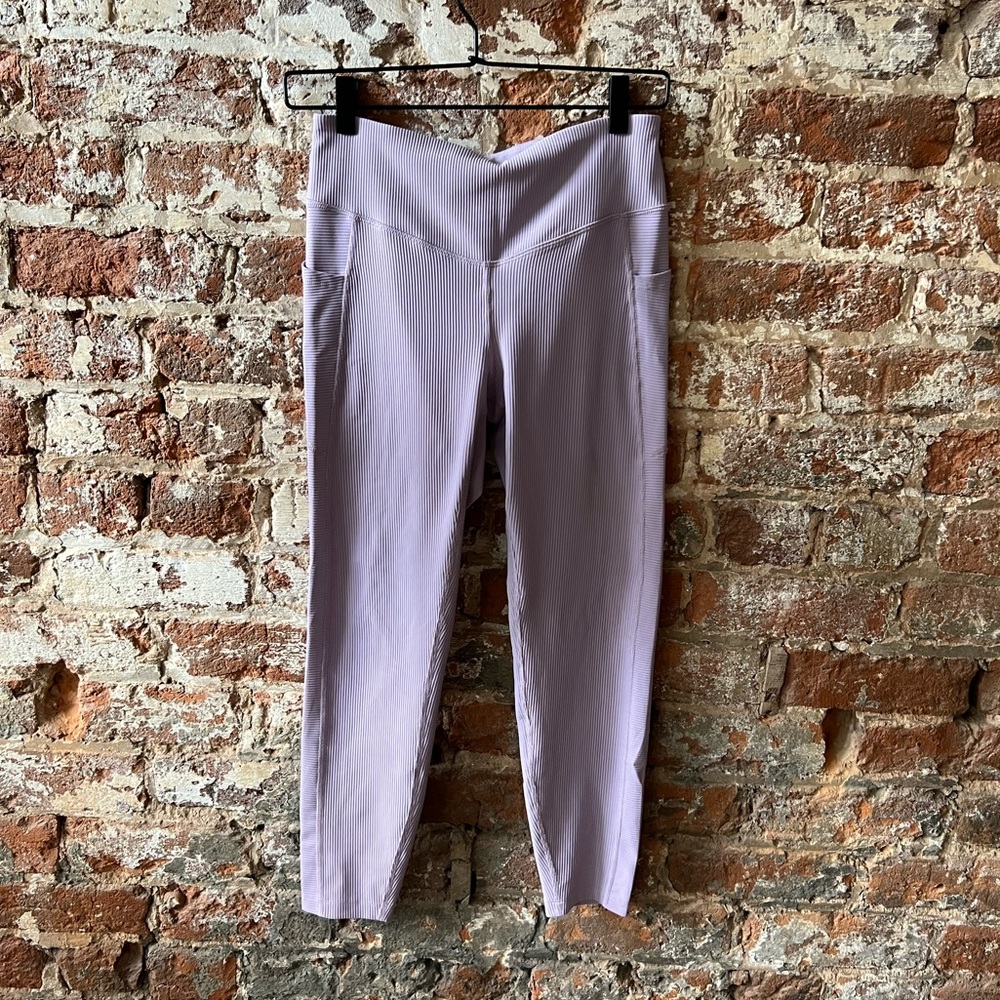 OLD NAVY Active Power Soft Lavender Ribbed Leggings
